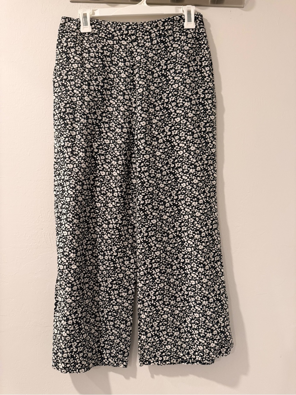 Derek Lam 10 Crosby Black and White Floral Pants